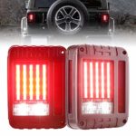 Liteway JK LED tail lights Brake Reverse Turn Signal Light for 2007-2016 Jeep Wrangler JK Back Up Running Lights Rear Parking Stop Light 2 Pack