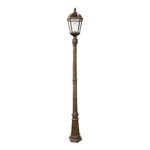 Gama Sonic Royal Bulb Solar Outdoor Lamp Post GS-98B-S-WB – Weathered Bronze Finish