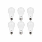 LUNO A19 Non-Dimmable LED Bulb, 14W (100W Equivalent), 1500 Lumens, 5000K (Daylight), Medium Base (E26), UL Certified (6-Pack)