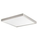 GetInLight Square 12-inch Dimmable Flush Mount Ceiling Fixture, 22 Watt, Brushed Nickel Finish, 3000K Soft White, 120W Replacement, Damp Location Rated, ETL Listed, IN-0313-4-SN