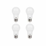 LUNO A19 Dimmable LED Bulb, 9.5W (60W Equivalent), 800 Lumens, 2700K (Soft White), Medium Base (E26),UL & Energy Star (4-Pack)