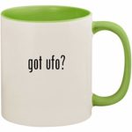 got ufo? – 11oz Ceramic Colored Inside and Handle Coffee Mug Cup, Light Green