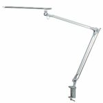 Phive CL-1 LED Architect Desk Lamp/Clamp Lamp, Metal Swing Arm Dimmable Task Lamp (Touch Control, Eye-Care Technology, Memory Function, Highly Adjustable Office/Work Light) Silver