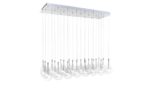 ET2 E20118-18 Larmes 24-Light Linear Pendant, Polished Chrome Finish, Clear Glass, 12V G4 Xenon Bulb, 50W Max., Dry Safety Rated, Shade Material, 1150 Rated Lumens