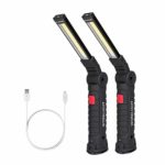 LED Work Light, Coquimbo COB Rechargeable Work Lights with Magnetic Base 360°Rotate and 5 Lighting Modes Bright LED Flashlight Inspection Lamp for Car Repair, Household and Emergency Use (27×4.5cm)