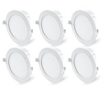 Hyperikon 6″ Recessed LED Downlight with Junction Box, Dimmable, 11.6W (65W Equivalent), Slim Retrofit Airtight Downlight, 5000K (Crystal White Glow), ENERGY STAR, UL – For Dry/Damp Locations (6 Pack)