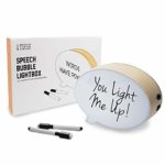 Cinematic Light Box, LED Light Box, Cinema Light Box, Letter Light Box, Speech Bubble Light Box with 2 Dry Erase Markers, LED Light and USB Cable (Wood)