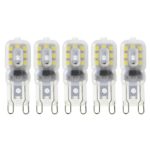 Mechok G9 LED Bulbs Dimmable 4W 30W Halogen Bulb Replacement, AC 120V, Daylight 6000K, for Home Lighting,Under Counter Kitchen Lighting (Pack of 5)