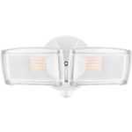 LEPOWER 2500LM LED Security Light, 22W Outdoor Flood Light, ETL- Certified, 3200K, IP65 Waterproof, 2 Adjustable Heads for Entryways, Stairs, Yard and Garage(Warm Light)