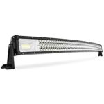 AUTOSAVER88 50″ Curved LED Light Bar Triple Row, Brighter 7D 648W 64800LM Off Road Driving Light No-Foggy Lens for Jeep Trucks Boats ATV Cars, 3 Years Warranty
