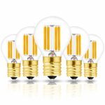 Hizashi Super Mini Globe S11 LED Light Bulb, Dimmable, 4W E17 Intermediate Base LED Filament Replacement Bulb, 40 Watt Equivalent, Warm White 2700K for Cabinet, Closet, Desk Lamp – 5 Pack