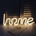 Neon Light Home Shaped LED Neon Signs Art Wall Lighting Decor for House Recreational, Birthday Party Kids Room, Living Room, Warm White Light (home)