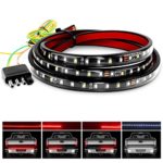 Nilight Truck Tailgate Light Bar 60″ Flexible Strip Running Turn Signal Brake Reverse Taillight For Pickup Trailer SUV RV VAN Car Towing Vehicle，2 Years Warranty