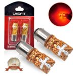 LASFIT 1157 2057 2357 7528 BAY15D LED Bulbs Polarity Free, Super Bright High Power LED Lights, Use for Brake Tail Light, Turn Signal Lights, Brilliant Red (Pack of 2)