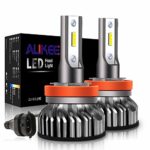 Aukee H11 LED Headlight Bulbs, 50W 10000 Lumens Extremely Bright 6000K H8 H9 CSP Chips Conversion Kit