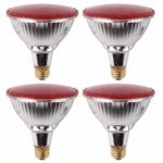 7Pandas PAR38 LED Flood Light Bulb, 90W Equivalent Halogen Bulb, ETL Listed, Full Glass Body, 14W 1200 LM, Outdoor and Indoor Use, Pack of 4, Red