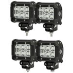 Xxzzcar 4pcs 18w Flood Led Work Light 12volt Lamp Waterproof Ip67 Bar for Off-road SUV Boat 4×4 Jeep Lamp