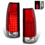 SPPC Red LED Tail Lights G2 Assembly Set For Chevy Full Size – (Pair) Driver Left and Passenger Right Side Replacement