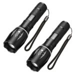 Flashlights, SKYROKU 2 Pack Portable Ultra Brightest Handheld LED Flashlight Waterproof Led MINI Flash light for Hiking, Camping and Riding(New Version)