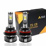Alla Lighting 10000lm LED 9004 Headlight Bulbs Extremely Super Bright TS-CR HB1 9004 LED Headlight Bulbs Conversion Kits Bulb, 6000K Xenon White