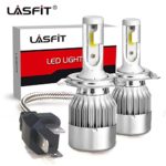 LASFIT H4/9003/HB2 LED Headlight Bulbs 6000K Cool White LED Conversion Kit Dual Beam High/Low Beam 60w 7600lm COB LED Chips – Plug&Play (2pcs)