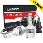 LASFIT 9005/HB3 LED Headlight Bulbs 72W 7600LM LED Headlight Conversion Kits Internal Driver Xenon White 6000K High Beam (Pack of 2)