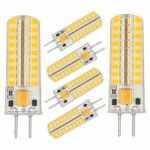 GY6.35 G6.35 LED Light Bulb Dimmable,GY6.35 Bi-pin Base 5W AC/DC 12V Warm White 2700K-3000K G6.35/GY6.35 Base T4 JC Type LED Halogen Incandescent 50W Replacement Bulbs（6-Pack)