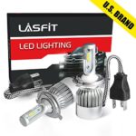 LASFIT H4 HB2 9003 7600LM LED Headlight Conversion Kit, Hi/Lo beam headlight bulbs, Dual Beam LED kits, Halogen Headlight Replacement, 6000K Xenon White, 1 Pair- 1 Year Warranty