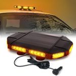 Xprite SL-L33-18IN-Y-FBVD Black Hawk Mini 18″ Professional Amber LED Stealth Low Profile Law Enforcement and Security Magnetic Roof Top Strobe Light Bar