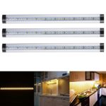 3pcs Kitchen Under Cabinet Shelf Counter LED Light Bar Lighting Kit Lamp Warm White