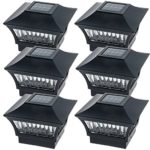 GreenLighting Black Aluminum Solar Post Cap Light 4×4 Wood & 6×6 PVC (6 Pack)