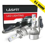 LASFIT LED Headlight Bulbs H7 72W 7600LM 6000K LED Headlight Conversion Kits Flip Chips/Xenon White Low Beam/Fog Light All-in-One Conversion Kit (Pack of 2)