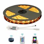Ucharge WiFi Led Strip Lights, 300 LED 5050 SMD Rope Light 16.4ft Smart Tape Lighting Kit(AC Adapter + LED Strip + IR Remote Controller) for Decoration Support Android/iOS Mobile Phone-Multi(RGB)