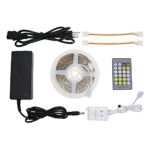 LEDENET LED Strip Light Kit, 16.4FT/5M Color Temperature Flexible 2835SMD 600 LEDs Rope Lights – 24Keys Remote Controller + 6A 12V Power Supply