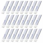 Hyperikon T8 T10 T12 LED Light Tube 4FT, 18W (40W-50W Equiv.), Dual-End Powered, Ballast Bypass, F48T8 Fluorescent Replacement, 2360 Lumens, 6000K, Clear, Garage, Warehouse, Shop Light – 24 Pack