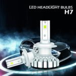 H7 LUMILEDS LED Automobile Headlight Bulbs with Advanced LED Chip and All-in-One Conversion kit-80W/12,000LM/6,000K (H7