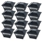 GreenLighting Black Aluminum Solar Post Cap Light 4×4 Wood & 6×6 PVC (12 Pack)