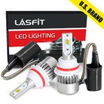 LASFIT LED Headlight Bulbs 9004/HB1 72W 7600LM LED Headlight Conversion Kits -Internal Driver Dual Beam Hi/Lo Beam 6000K Xenon White (Pack of 2)