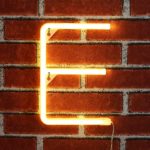 Light up LED Neon Letter Sign Wall Decorative Neon Lights Warm White Alphabet Marquee Letter Lights for Birthday Wedding Party Decor – E