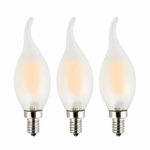 OPALRAY DC 12V 2W LED Candelabra Bulb, Dimmable with 12V and 0-10V DC Dimmer, 2700K Warm White Light, E12 Small Base, 25W Incandescent Replacement, Solar System 12Volts Battery Power, 3 Pack