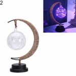 [LED Light]-Clearance Deals-Christmas Star Moon Ball Glass LED Night Light Hemp Rope Desk Lamp Home Decor,Christmas Lights