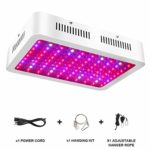 1000W LED Grow Light – Full Spectrum LED Grow Lamp with Adjustable Rope, UV and IR for Indoor Plants Veg and Flower by Lonwon – (10W LEDs 100Pcs)