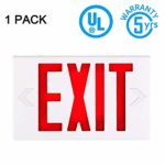 SPECTSUN Led Exit Sign with Battery Backup, Hradwired Red Exit Light LED – 1 Pack, Exit Combo Light/Illuminating Exit Sign Led/Exit Alarm/Fire Exit Sign Light/Lighted Exit Sign