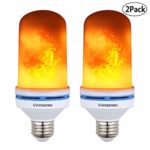 Vinnssnen LED Flame Light,E27 LED Flickering Flame Bulbs,4 Modes with Upside Down Effect Simulated Decorative Light for Home,Party,Bar,Wedding,Festival Decoration[2PACK]