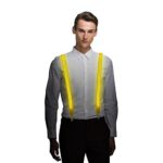 Light Up LED Suspender Double Stripe One-size for Party Concert Men&Women – Yellow