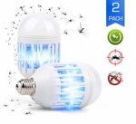 The Aragorn Company Bug Zapper LED Light Bulb, 2 in 1 Pest Repellent, Mosquito Fly Killer Lamp, Electronic Insect Trap for Home Indoor Outdoor Porch Patio Garden, 12w, 110V, Pack of 2