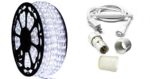 AQL Dimmable Cool White LED Rope Light Standard Kit, 120 Volts, Full 360 Degrees LED 513PRO Diode, 150ft/Roll, Commercial Grade Indoor/Outdoor Rope Light, IP65 Waterproof