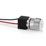 12 Volt DC Dimmer for LED, Halogen, Incandescent – RV, Auto, Truck, Marine, and Strip Lighting – LONG SHAFT – SILVER