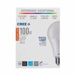 (3-Pack) Cree LED 100W Equivalent Soft White (2700K) Light Bulb, A21, Dimmable, CRI 90