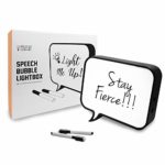 Cinematic Light Box, LED Light Box, Cinema Light Box, Letter Light Box, Speech Bubble Light Box with 2 Dry Erase Markers, LED Light and USB Cable, Size 11″ x 10″ x 2″ (Plastic)